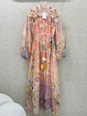 Zimmermann Women Floral V-Neck Long Dress